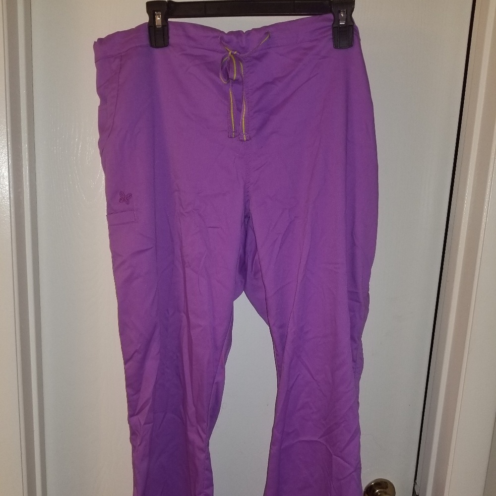 Vivi by med couture purple scrub pants